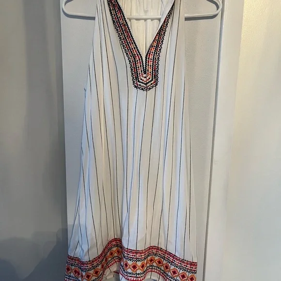 THML White Tunic with Multicolor Embroidery - women’s large dress - Picture 2 of 14